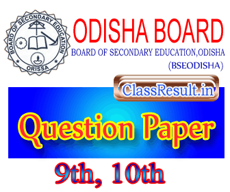bseodisha Question Paper 2021 class HSC, 10th Class, 8th